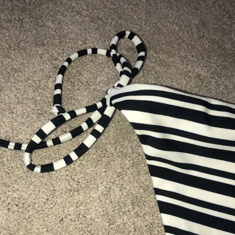 Forever 21 XL Bikini‎ Bottom Striped Black White NWT